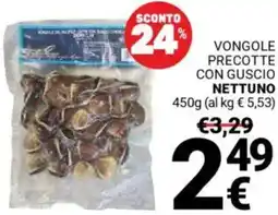 Supermercati Gulliver Vongole precotte con guscio NETTUNO offerta