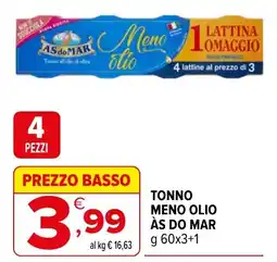 Iperal Tonno meno olio às do mar offerta