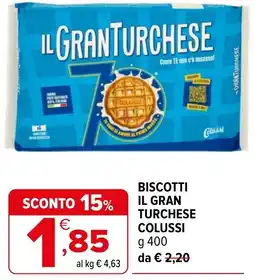 Iperal Biscotti il gran turchese colussi offerta