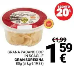 Supermercati Gulliver Grana padano dop in scaglie GRAN SORESINA offerta