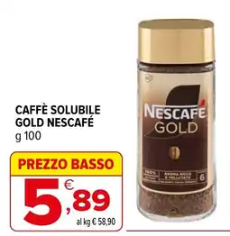 Iperal Caffè solubile gold nescafé offerta