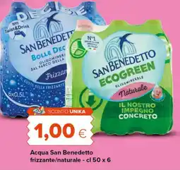 Tigre Acqua San Benedetto frizzante/naturale offerta