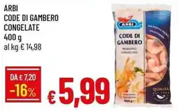 Galassia Arbi code di gambero congelate offerta