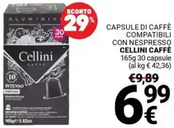 Supermercati Gulliver Capsule di caffè compatibili con nespresso CELLINI CAFFÈ offerta