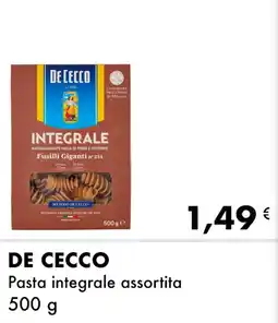 Iper Tosano DE CECCO Pasta integrale offerta