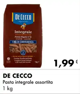 Iper Tosano DE CECCO Pasta integrale offerta