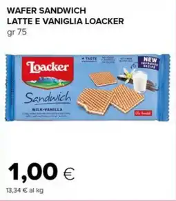 Tigre Wafer sandwich latte e vaniglia LOACKER offerta