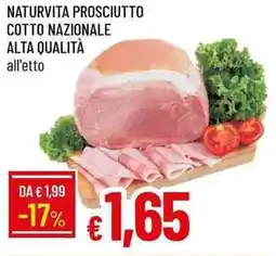 Galassia Naturvita prosciutto cotto nazionale alta qualità offerta