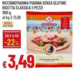 Galassia Riccionepiadina piadina senza glutine ricetta classica offerta