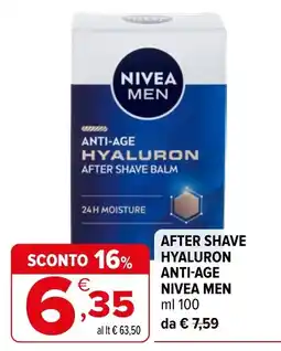 Iperal After shave hyaluron anti-age nivea men offerta