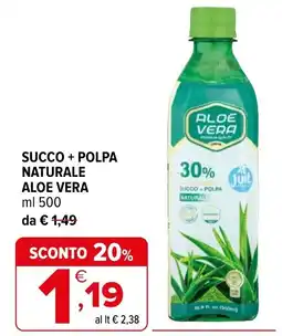 Iperal Succo + polpa naturale aloe vera offerta