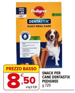 Iperal Snack per cane dentastix pedigree offerta