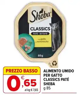 Iperal Alimento umido per gatto classics paté sheba offerta