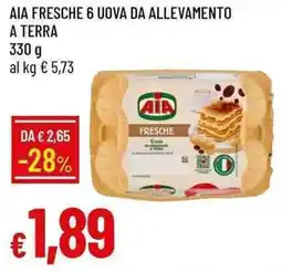 Galassia Aia fresche 6 uova da allevamento a terra offerta