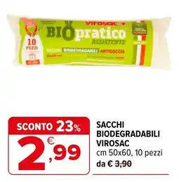 Iperal Sacchi biodegradabili virosac offerta