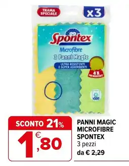 Iperal Panni magic microfibre spontex offerta