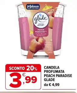 Iperal Candela profumata peach paradise glade offerta