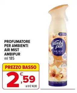 Iperal Profumatore per ambienti air mist ambipur offerta