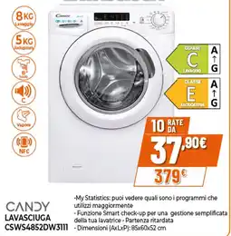 Ipercoop CANDY LAVASCIUGA CSWS4852DW3111 offerta