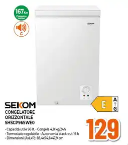 Ipercoop SEKOM CONGELATORE ORIZZONTALE SHSCP96SWE0 offerta