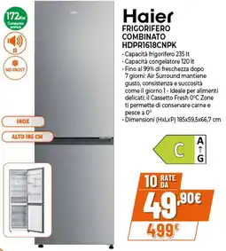Ipercoop Haier FRIGORIFERO COMBINATO HDPR1618CNPK offerta