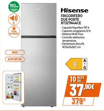 Hisense FRIGORIFERO DUE PORTE RT327N4ACE