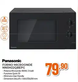 Ipercoop Panasonic FORNO MICROONDE NNSM22QBEPG offerta