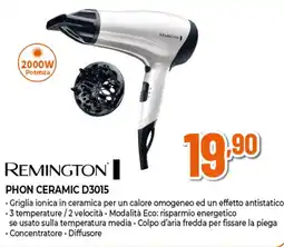 Ipercoop REMINGTON PHON CERAMIC D3015 offerta
