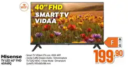 Ipercoop Hisense TV LED 40" FHD 40A49Q offerta