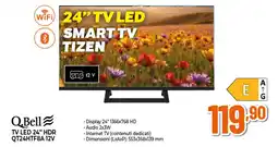 Ipercoop Q.Bell TV LED 24" HDR QT24HTF8A 12V offerta