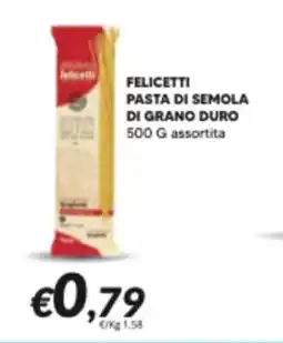 Supermercati Visotto Felicetti pasta di semola di grano duro offerta