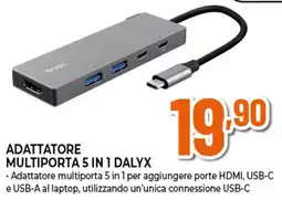 Ipercoop Trust adattatore multiporta 5 in 1 dalyx offerta