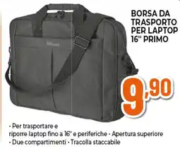 Ipercoop Borsa da trasporto per laptop 16" primo offerta