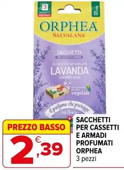 Iperal Sacchetti per cassetti e armadi profumati orphea offerta