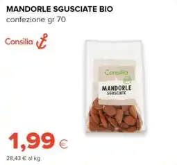 Tigre Mandorle sgusciate bio Consilia offerta