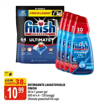 Detergente lavastoviglie finish
