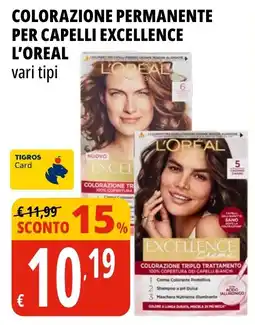 Tigros Colorazione permanente per capelli excellence l'oreal offerta