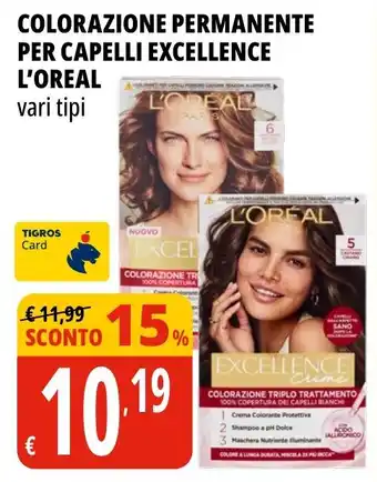 Tigros Colorazione permanente per capelli excellence l'oreal offerta