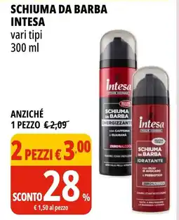 Tigros Schiuma da barba intesa offerta