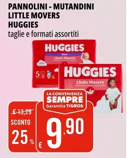 Tigros Pannolini-mutandini little movers huggies offerta
