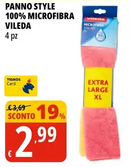 Tigros Panno style 100% microfibra vileda offerta
