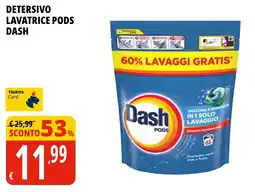 Tigros Detersivo lavatrice pods dash offerta