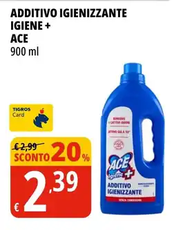 Tigros Additivo igienizzante igiene + ace offerta