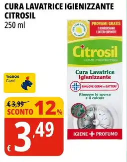Tigros Cura lavatrice igienizzante citrosil offerta