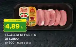 Tigre Aia tagliata di filetto di suino offerta