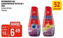 Tigros Detergente gel lavastoviglie tutto in 1 pril offerta