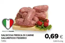 Tigre Salsiccia fresca di carne salumificio federici offerta