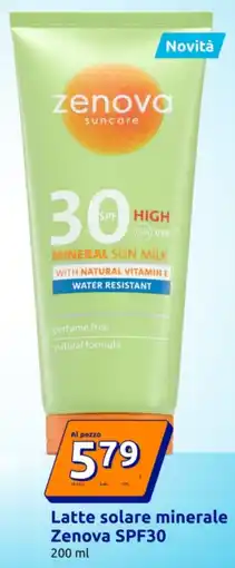 Action Latte solare minerale zenova spf30 offerta