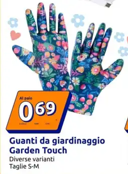 Action Guanti da giardinaggio garden touch offerta