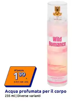 Action Acqua profumata per il corpo offerta